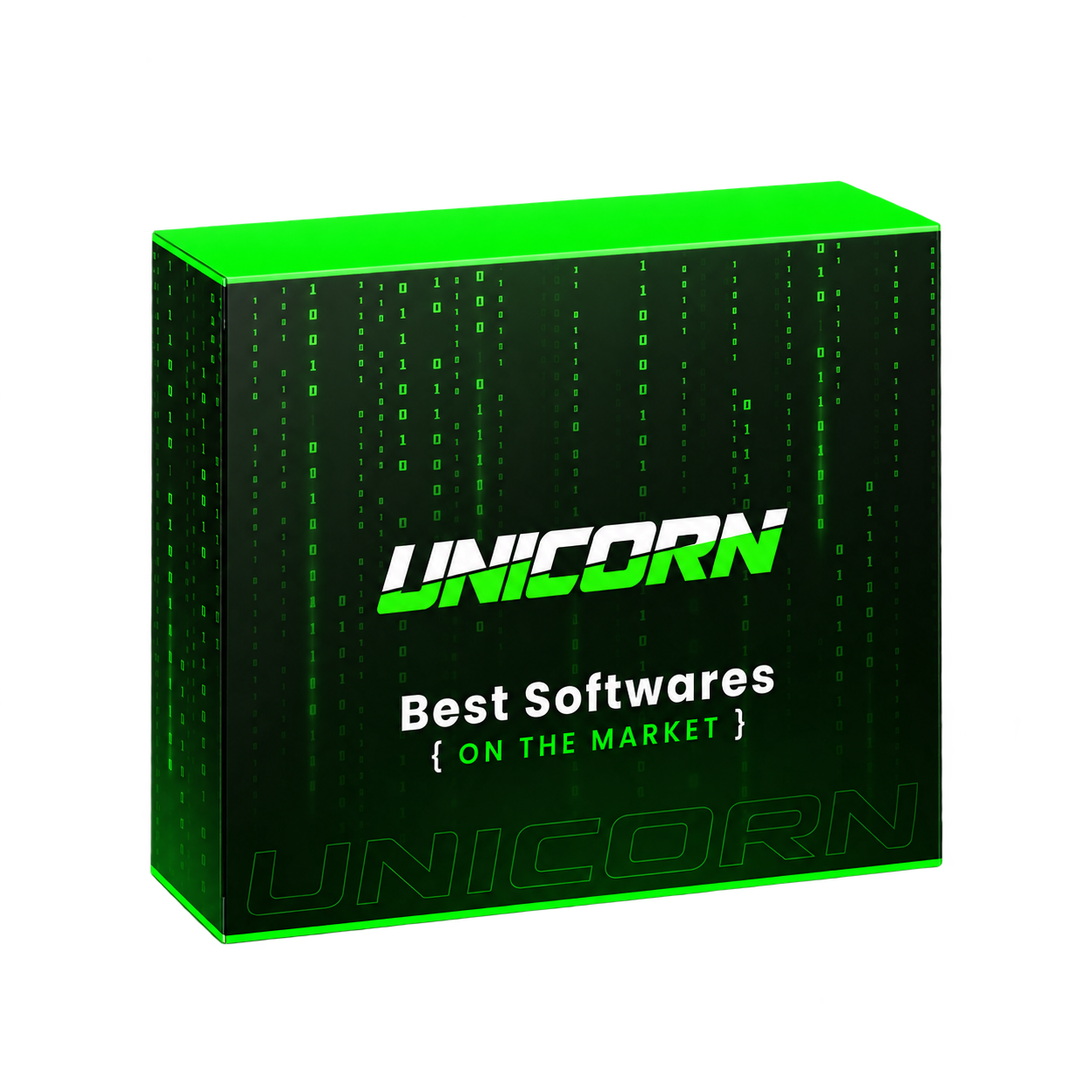 UNICORN 绿色立体软件盒